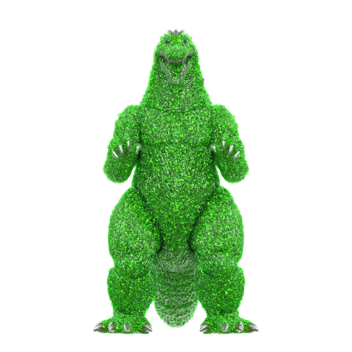 (Pre-Order) Godzilla 2002: Toho Super Kaiju - 5.5" Color Shock Clear Green Glitter With Metallic Figure