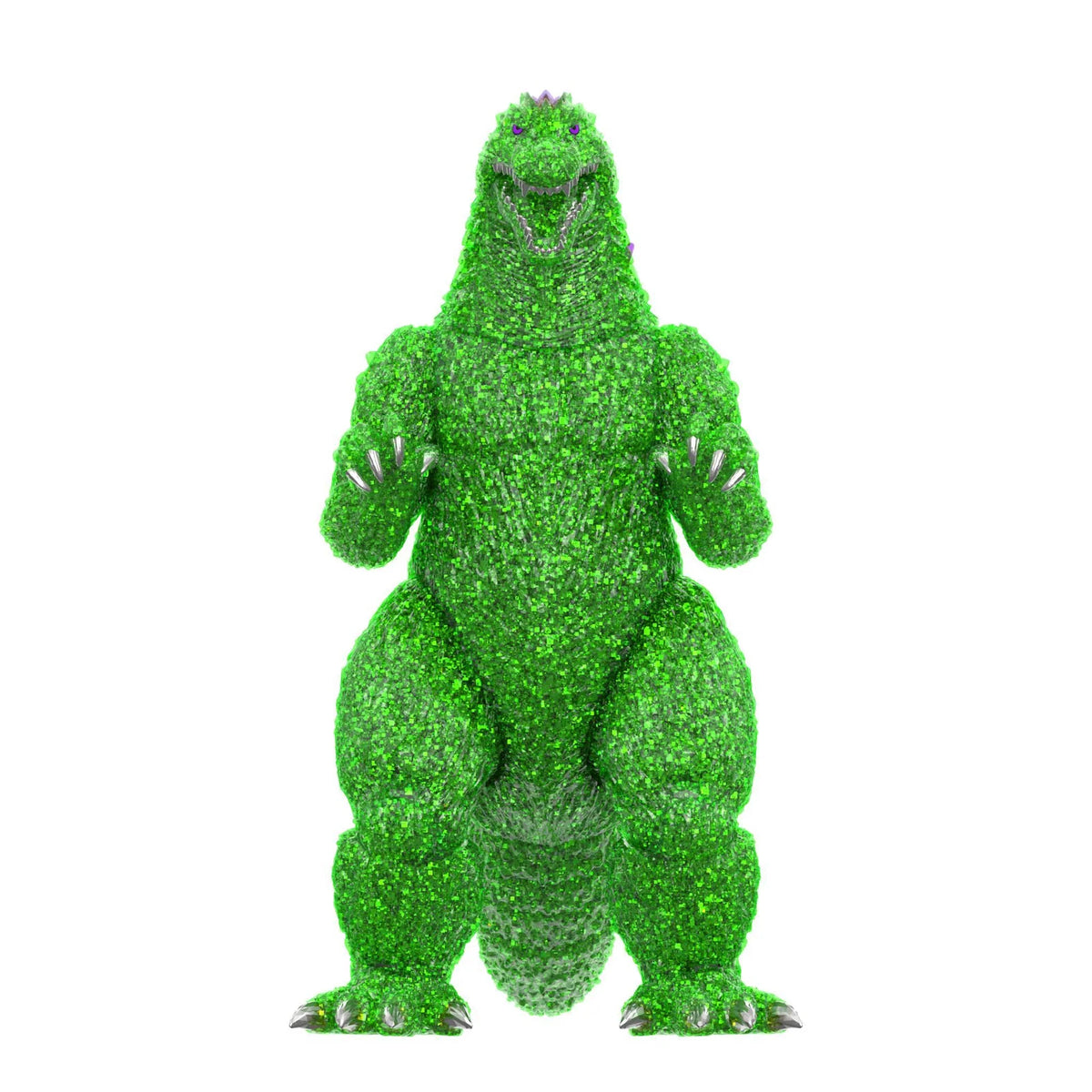 (Pre-Order) Godzilla 2002: Toho Super Kaiju - 5.5" Color Shock Clear Green Glitter With Metallic Figure