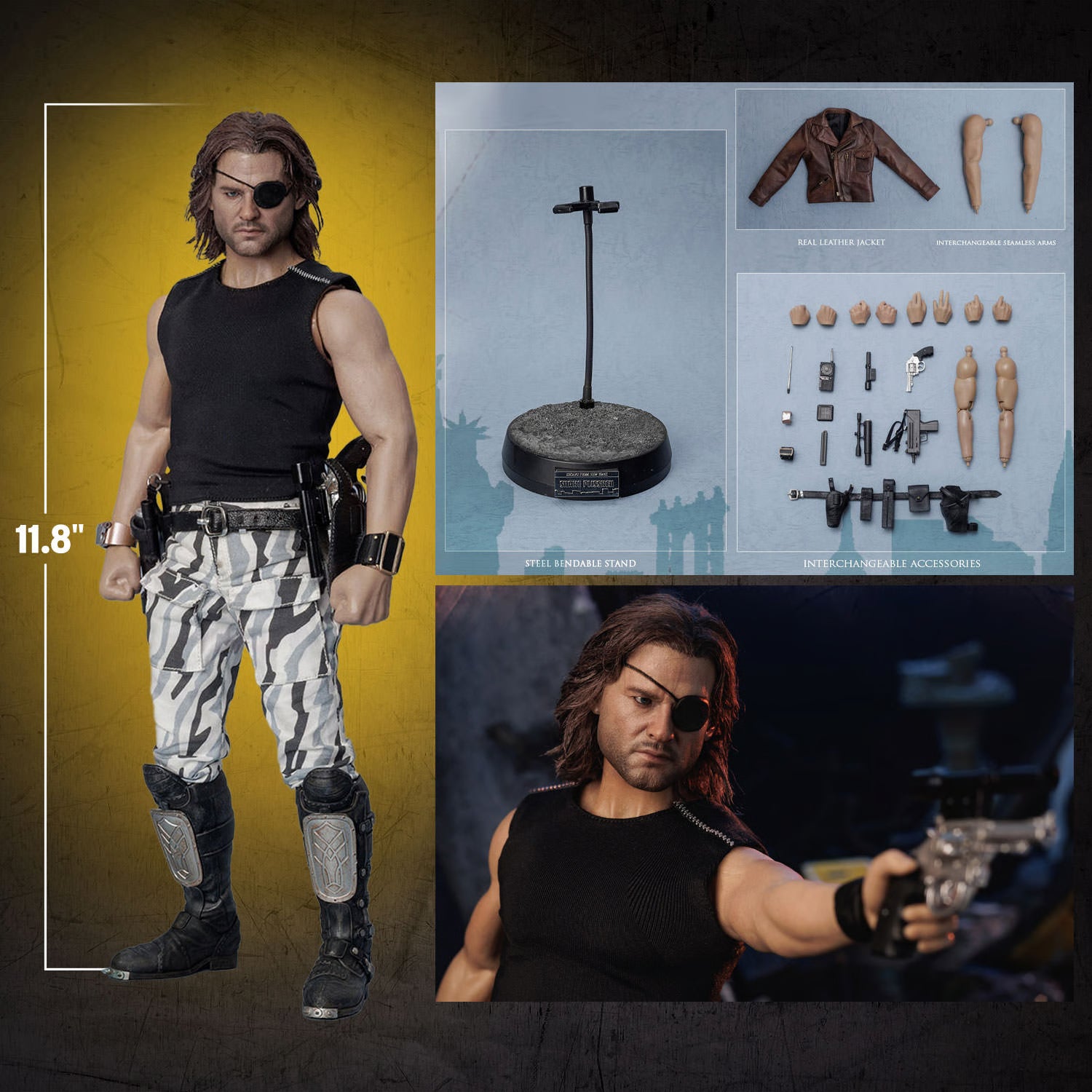 Escape from New York: Snake Plissken (Real Hair Version) - 1/6 Scale Figure