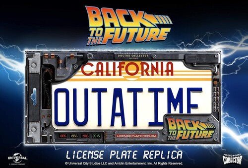Back to the Future: OUTATIME - License Plate Replica - Doctor Collector