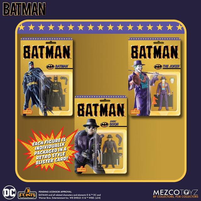 Batman (1989) - 5 Points Action Figures Set of 3 - Mezco Toyz