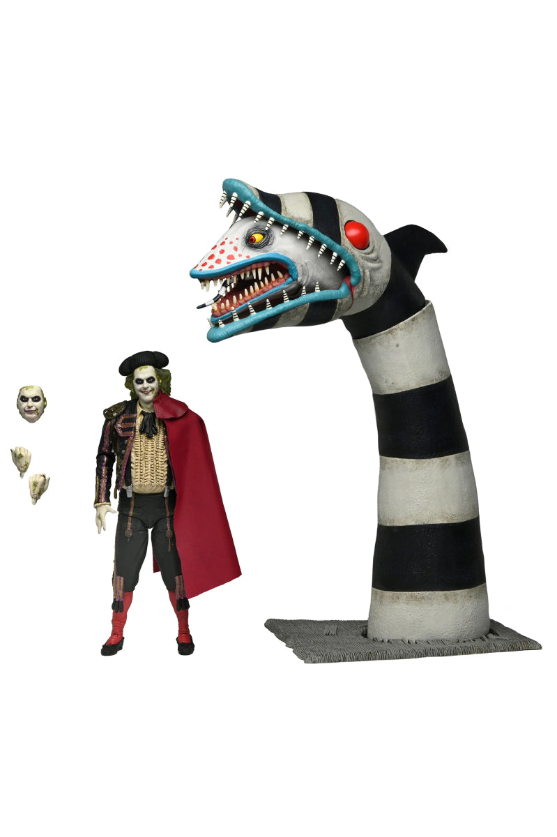 Beetlejuice Beetlejuice: Ultimate Matador Beetlejuice and Sandworm 2 Pack - 7" Scale Figures - NECA