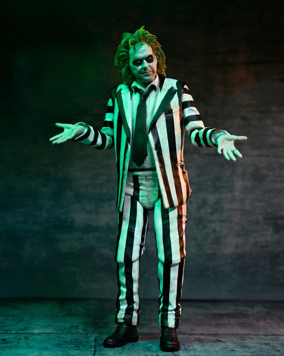 Beetlejuice Beetlejuice: Ultimate Striped Suit Beetlejuice - 7" Scale Figure - The Last Toy Store