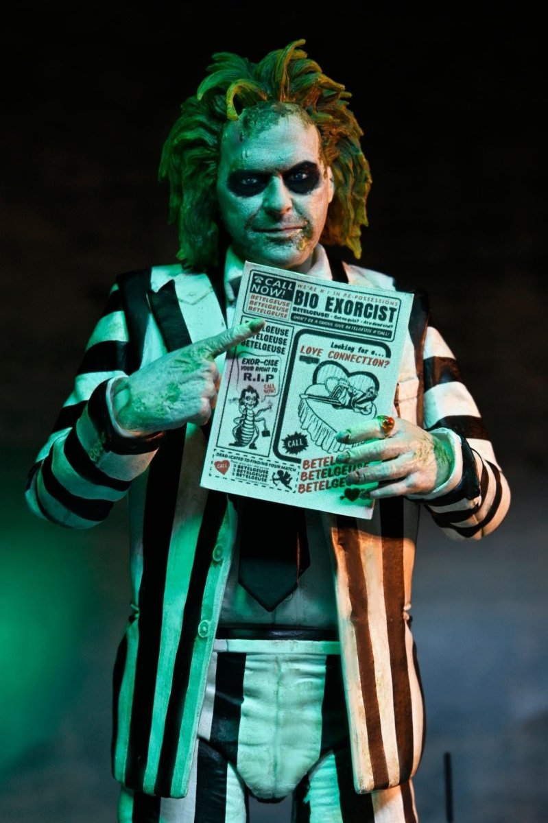 Beetlejuice Beetlejuice: Ultimate Striped Suit Beetlejuice - 7" Scale Figure - The Last Toy Store