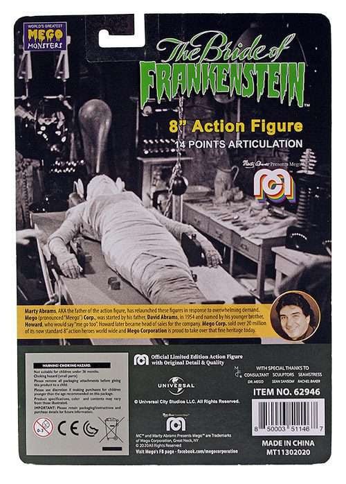 Bride of Frankenstein 8" Mego Action Figure - The Last Toy Store