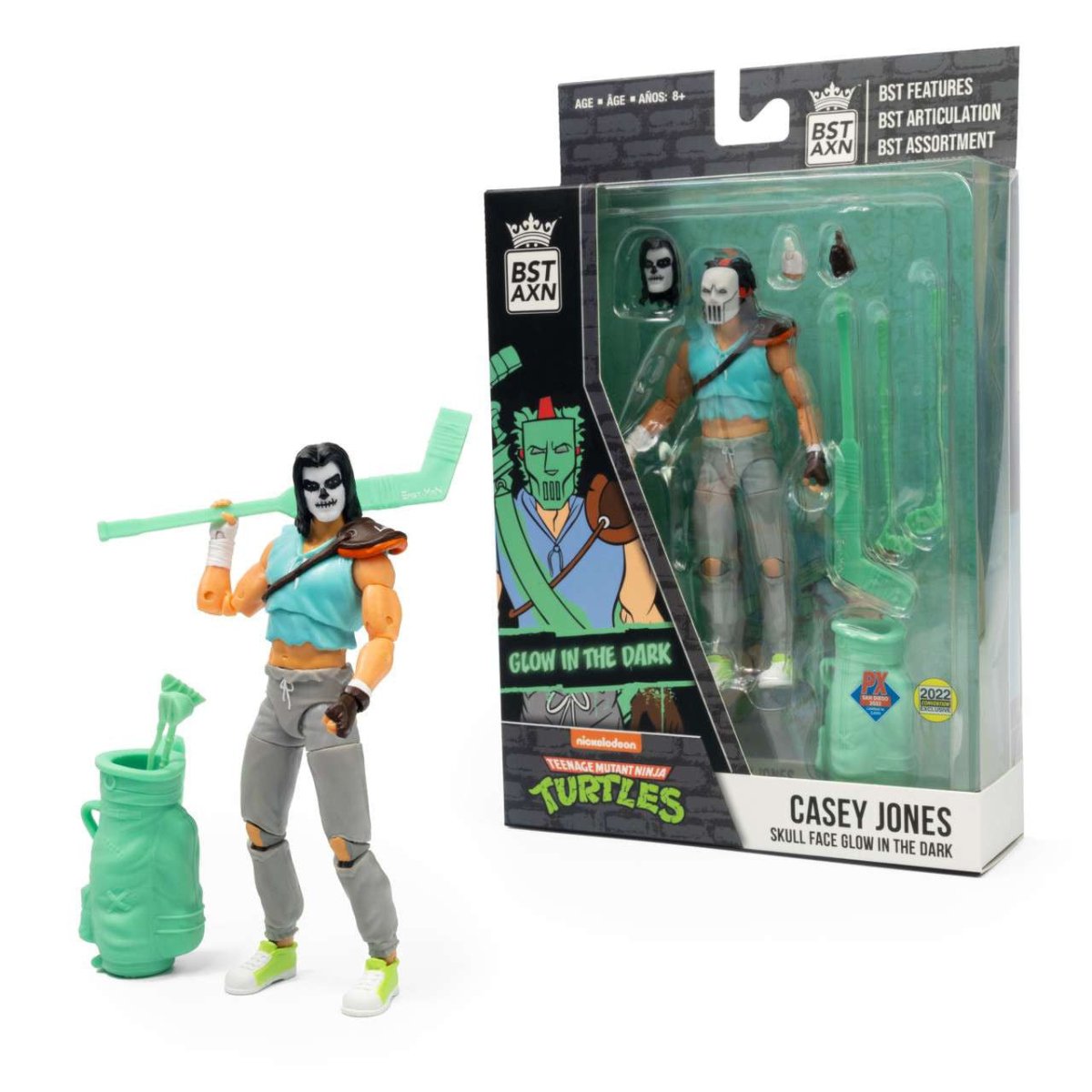 BST AXN TMNT: Casey Jones (Skull Face) GITD PX Exclusive 5IN AF SDCC 2022 - The Last Toy Store