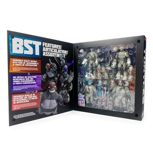 BST AXN TMNT: IDW Comics (Black & White) Turtle 4 Pack - SDCC 2023 Exclusive - The Last Toy Store