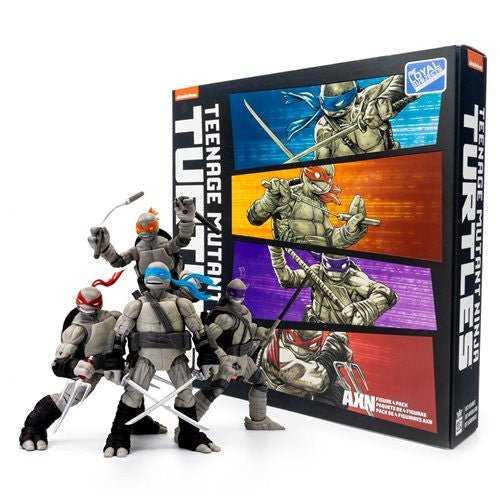 BST AXN TMNT: IDW Comics (Black & White) Turtle 4 Pack - SDCC 2023 Exclusive - The Last Toy Store