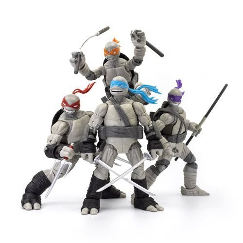 BST AXN TMNT: IDW Comics (Black & White) Turtle 4 Pack - SDCC 2023 Exclusive - The Last Toy Store