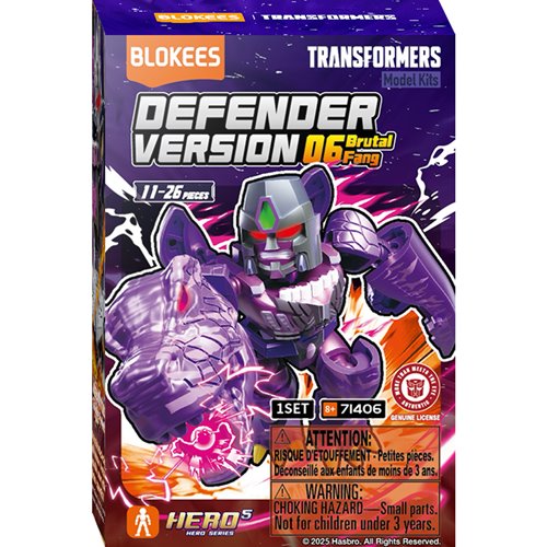 Transformers Defender Version 06 Brutal Fang - Blokees Mini Model Kit Display of 12