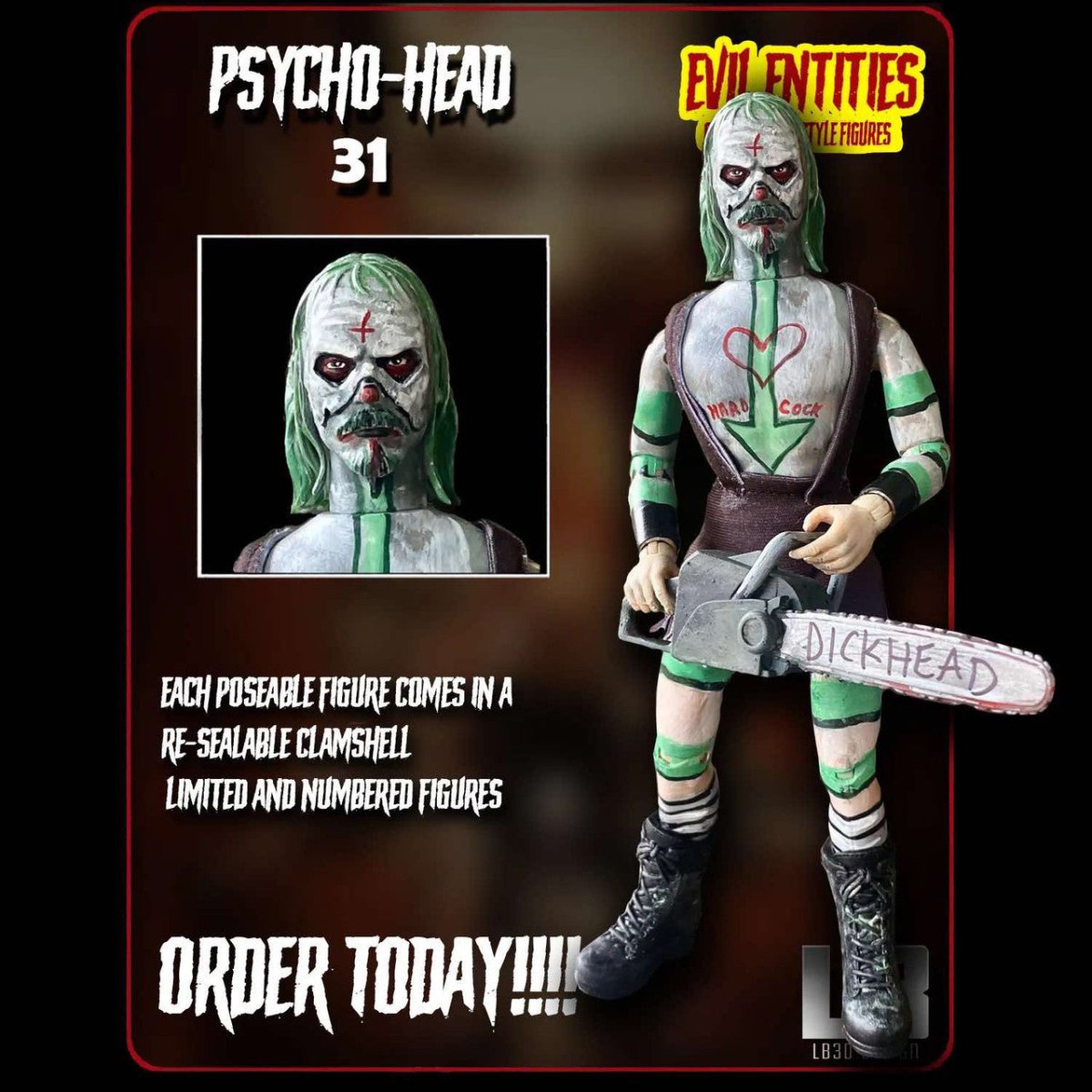 Evil Entities: 31 Psycho Head - 1/9 Scale Figure - The Last Toy Store