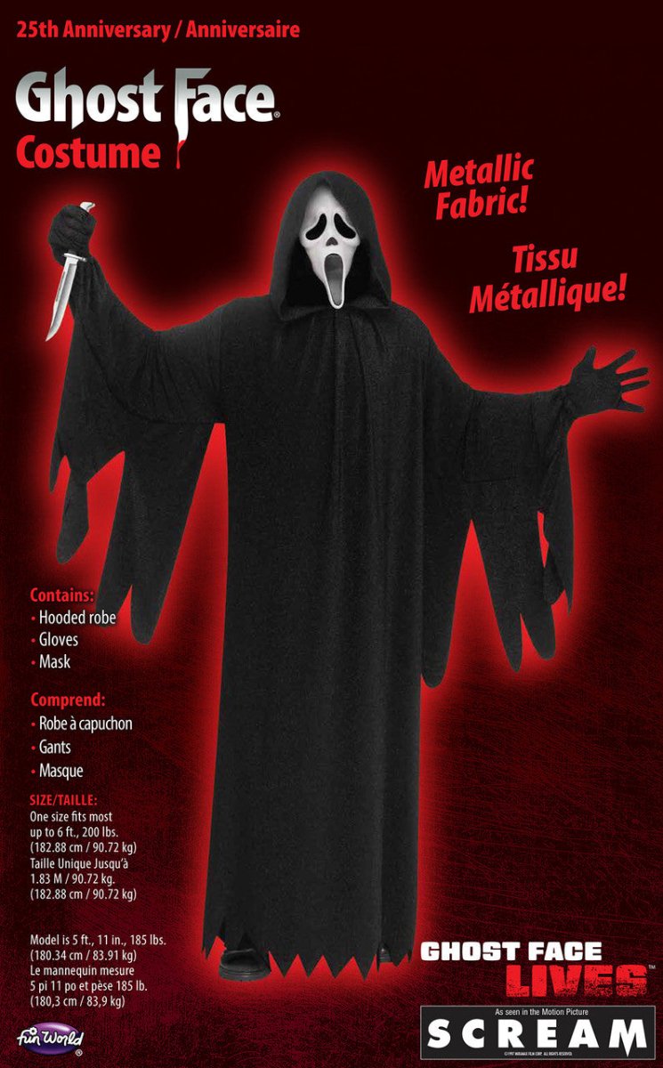 Ghost Face® 25th Anniversary Movie Edition - Adult Costume - Fun World