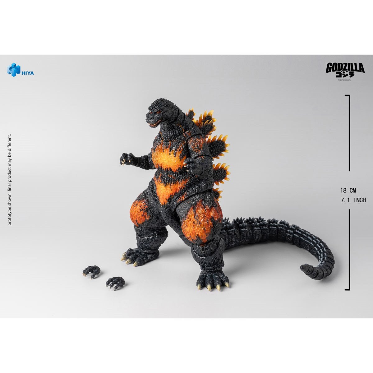 Godzilla Vs Destroyah (1995): Burning Godzilla Exquisite Basic Series - 7" Action Figure - Hiya Toys