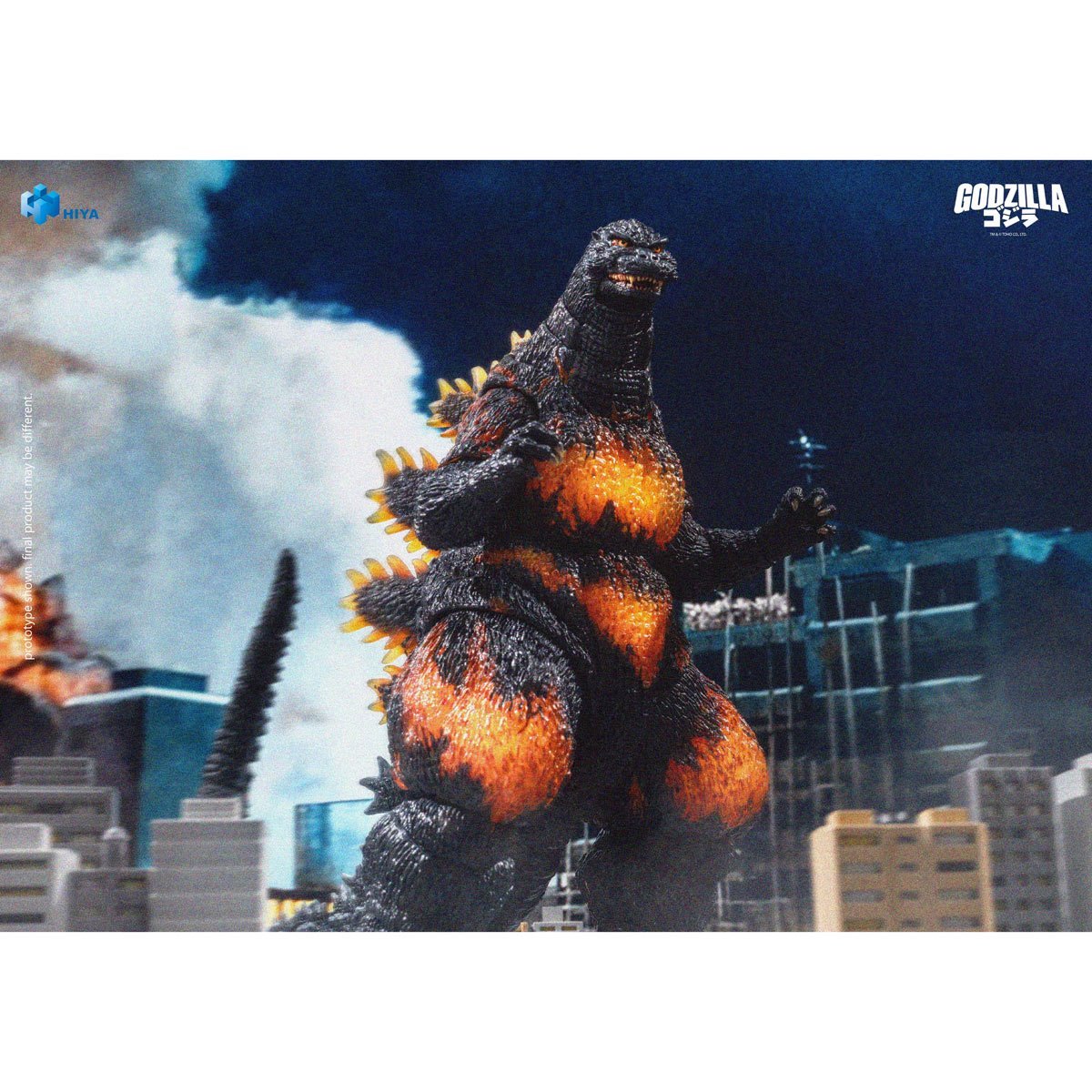 Godzilla Vs Destroyah (1995): Burning Godzilla Exquisite Basic Series - 7" Action Figure - Hiya Toys