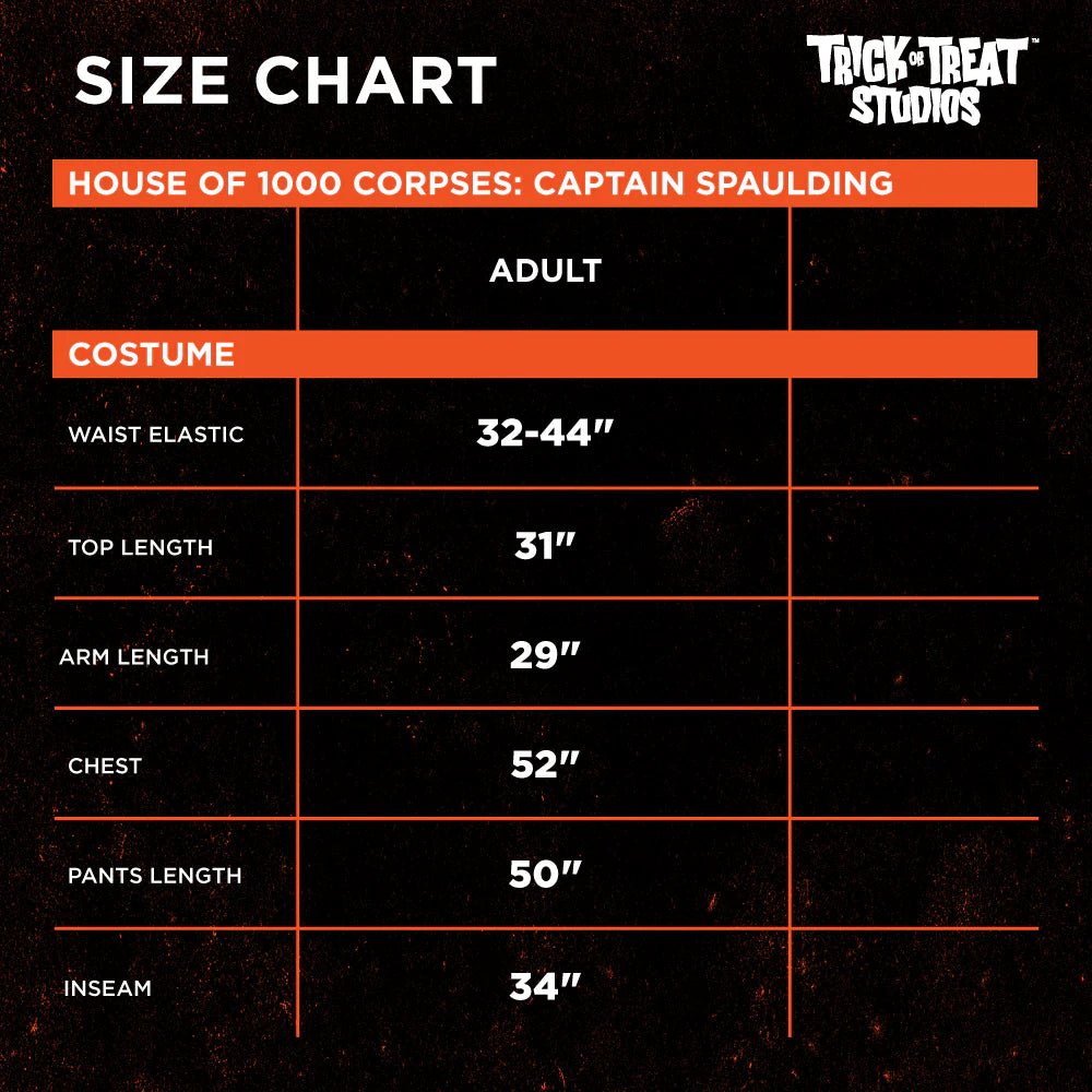 House of 1000 Corpses - Captain Spaulding Costume - Trick or Treat Studios