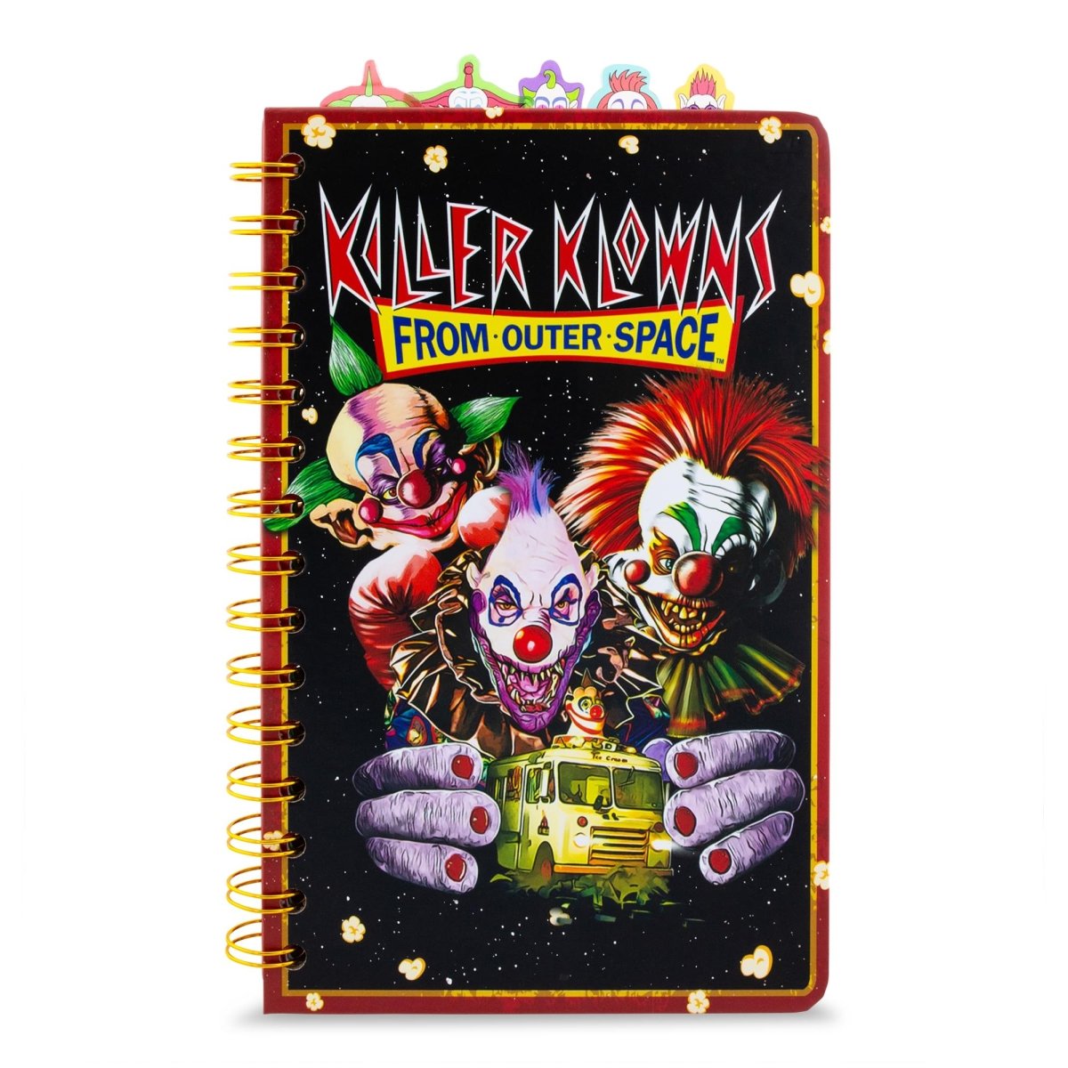 Killer Klowns from Outer Space - 5 Tab Spiral Notebook - Silver Buffalo