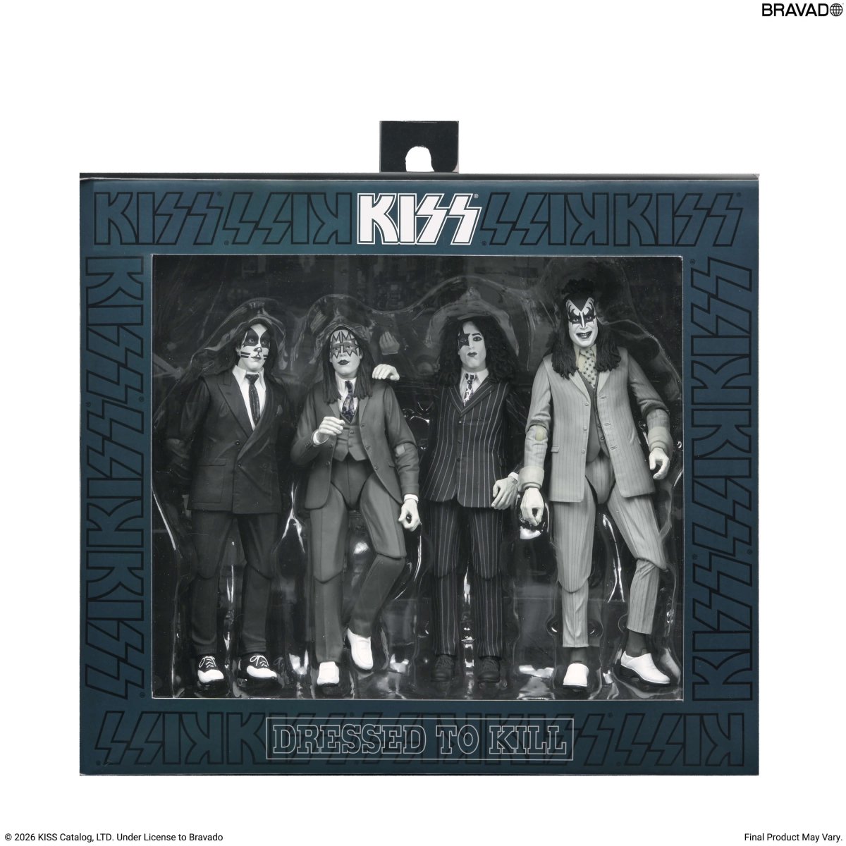 KISS: Dressed to Kill Album Cover - 7" Scale 4 Pack (Pre-Order) - NECA