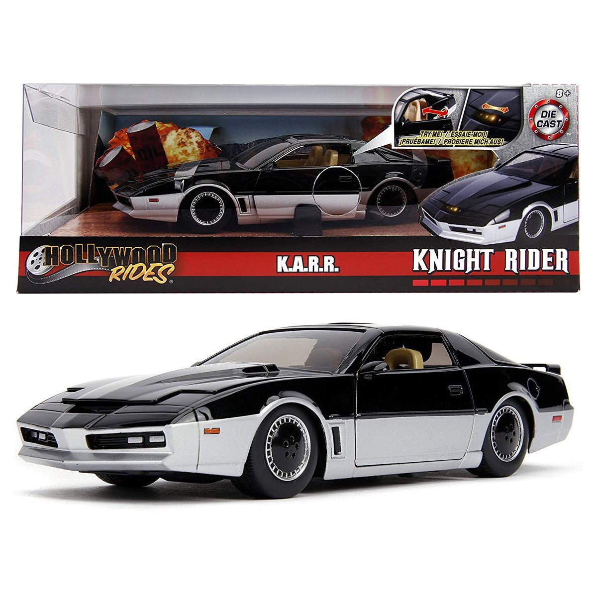 Knight Rider: K.A.R.R. - 1/24 Scale Die Cast Vehicle with Lights - The Last Toy Store
