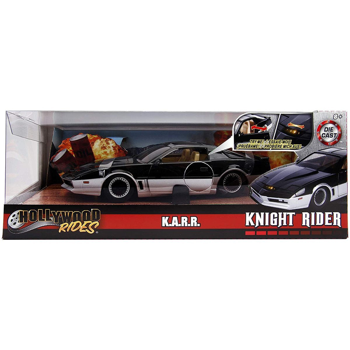 Knight Rider: K.A.R.R. - 1/24 Scale Die Cast Vehicle with Lights - The Last Toy Store
