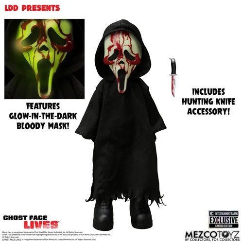LDD Presents: Ghost Face Glow in the Dark Bloody Mask - 10" EE Exclusive Doll - The Last Toy Store