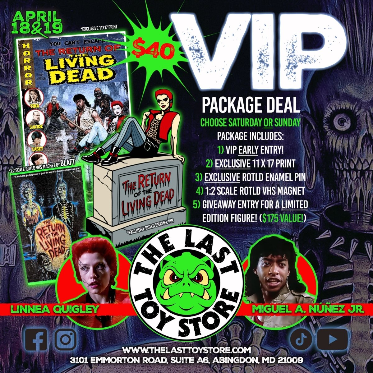 Linnea Quigley and Miguel A. Núñez - VIP Package - The Last Toy Store