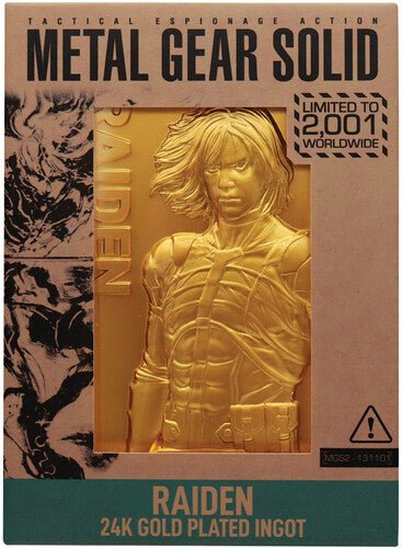 Metal Gear Solid 2 - 24K Gold Plated Raiden Ingot - Fanattik