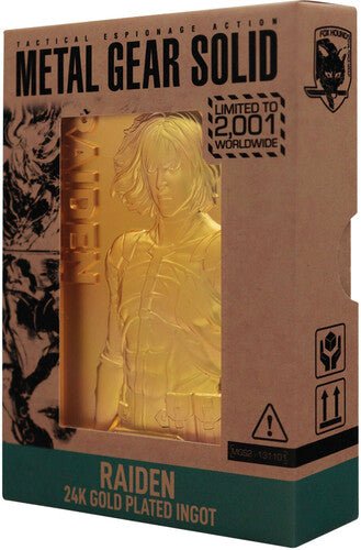 Metal Gear Solid 2 - 24K Gold Plated Raiden Ingot - Fanattik
