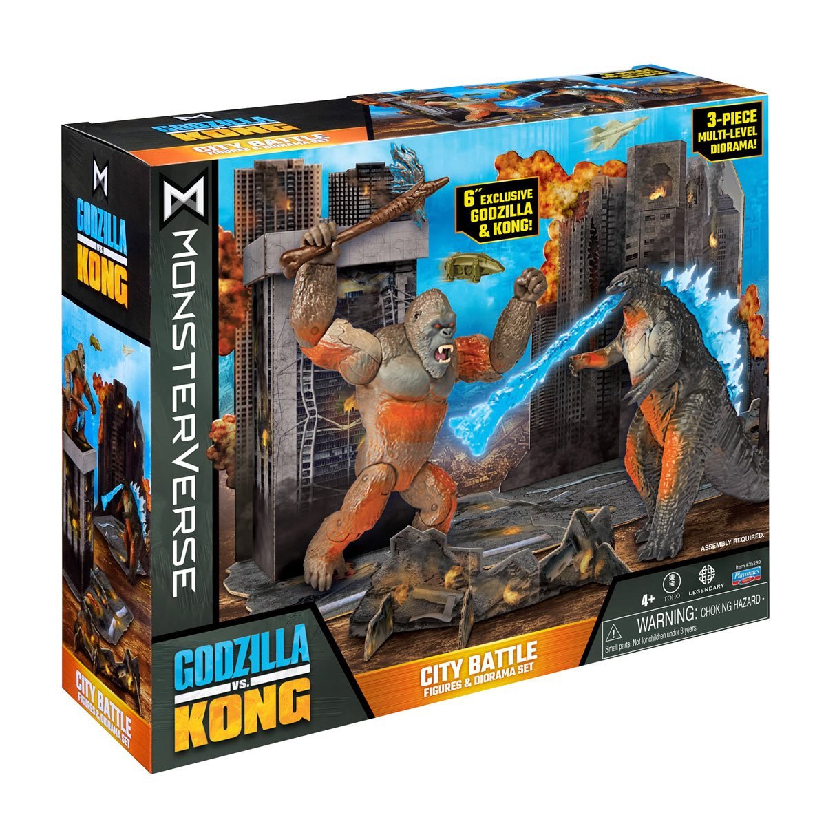 Monsterverse City: Battle Godzilla and Kong - 6" Action Figure 2 Pack - Playmates