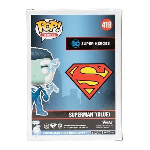 Pop! Heroes: Superman Blue Vinyl Figure - 2021 Convention Exclusive - The Last Toy Store