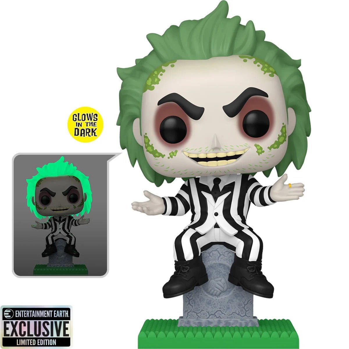 Pop! Plus: Beetlejuice on Tombstone Glow in the Dark (EE Exclusive) - Vinyl Figure #1757 - The Last Toy Store