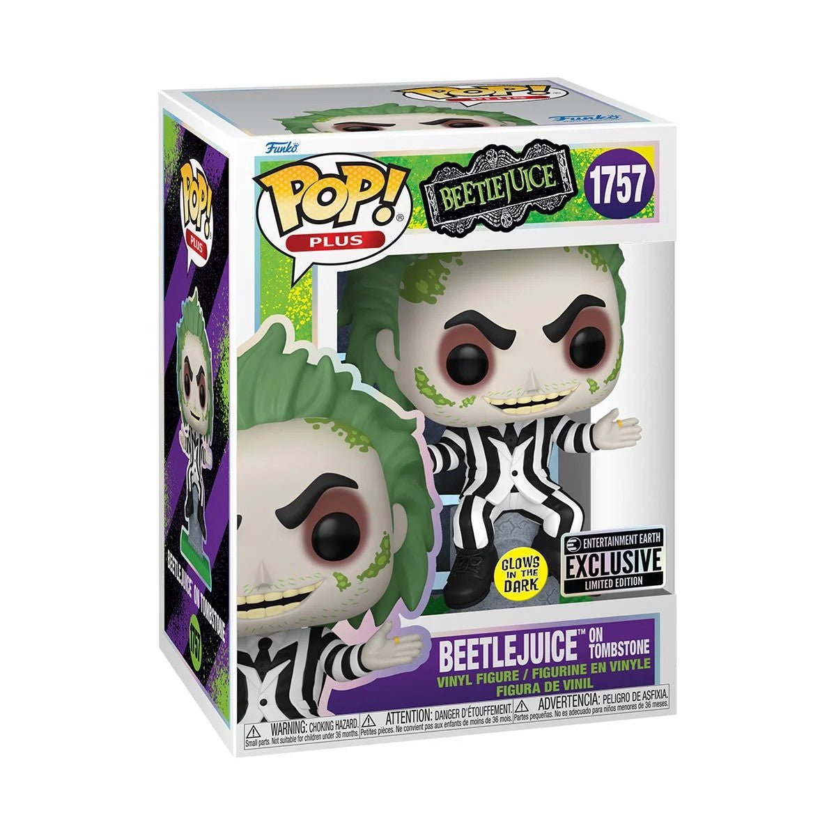 Pop! Plus: Beetlejuice on Tombstone Glow in the Dark (EE Exclusive) - Vinyl Figure #1757 - The Last Toy Store