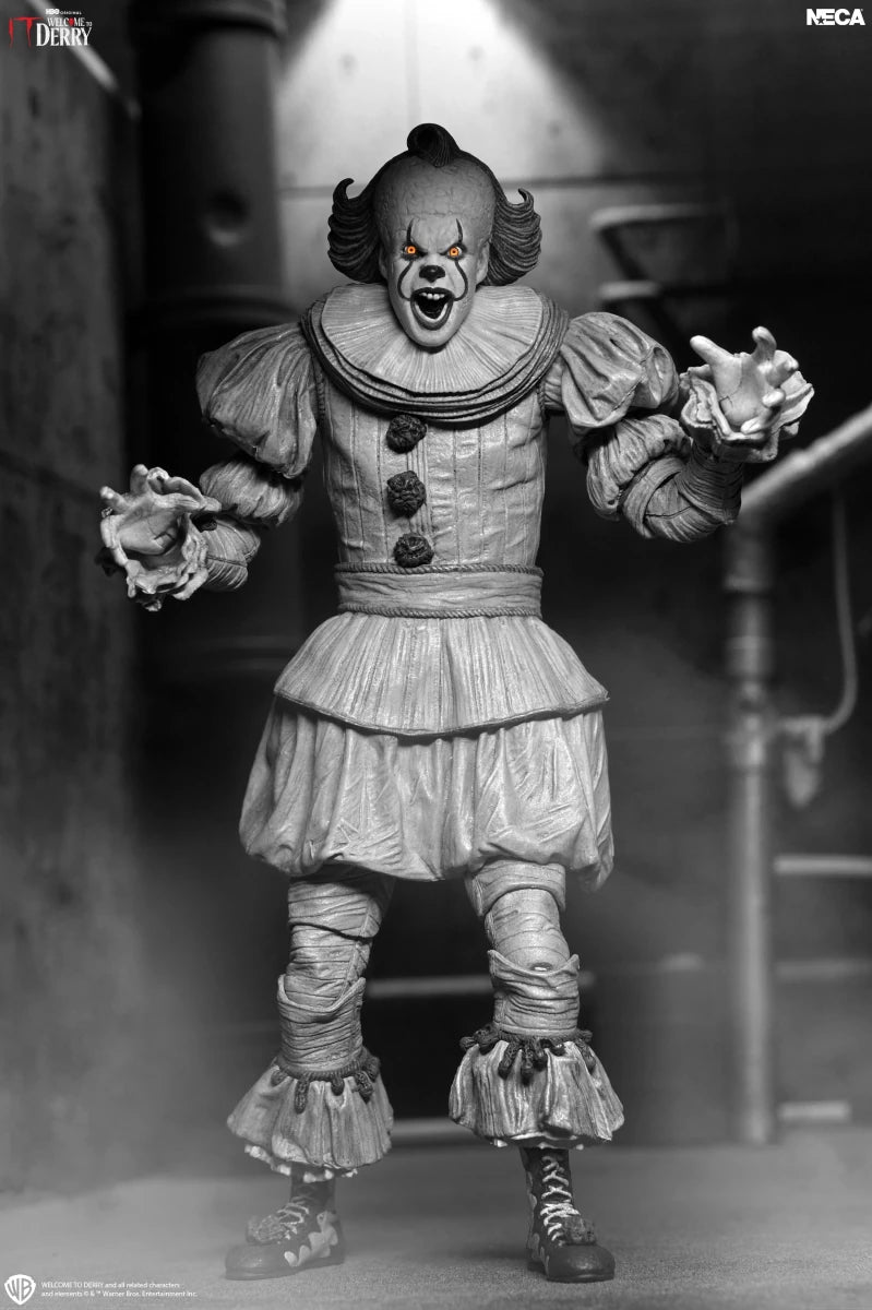 NECA - (Pre-Order) IT: Welcome to Derry: Ultimate Black and White Pennywise - 7" Scale Figure