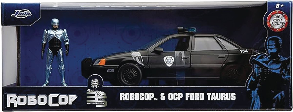 RoboCop: RoboCop Figure and 1986 Ford Taurus - 1/24 Scale Die Cast - Jada Toys