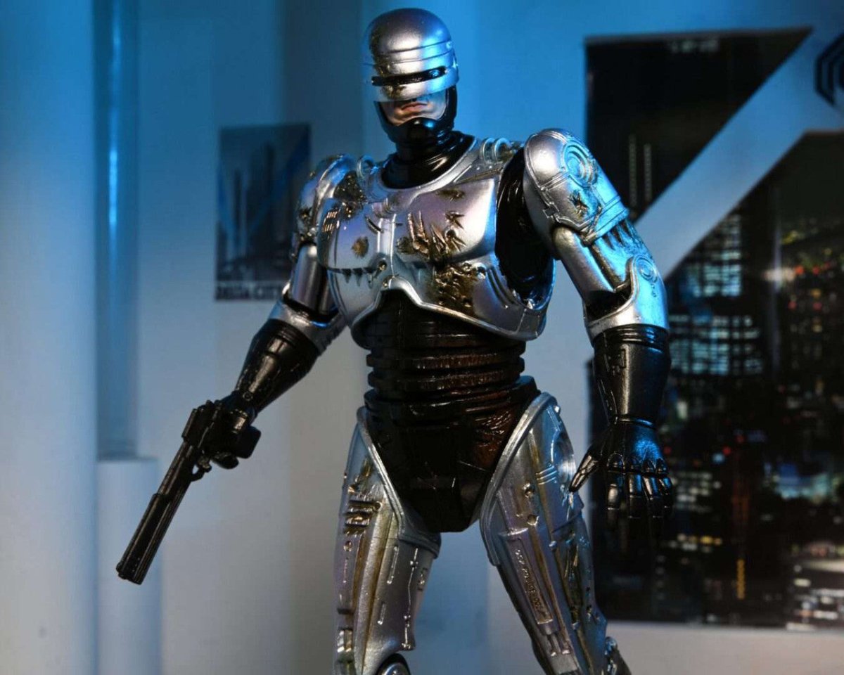 NECA RoboCop: Ultimate Battle Damaged RoboCop W/Chair 7” Scale Action Figure