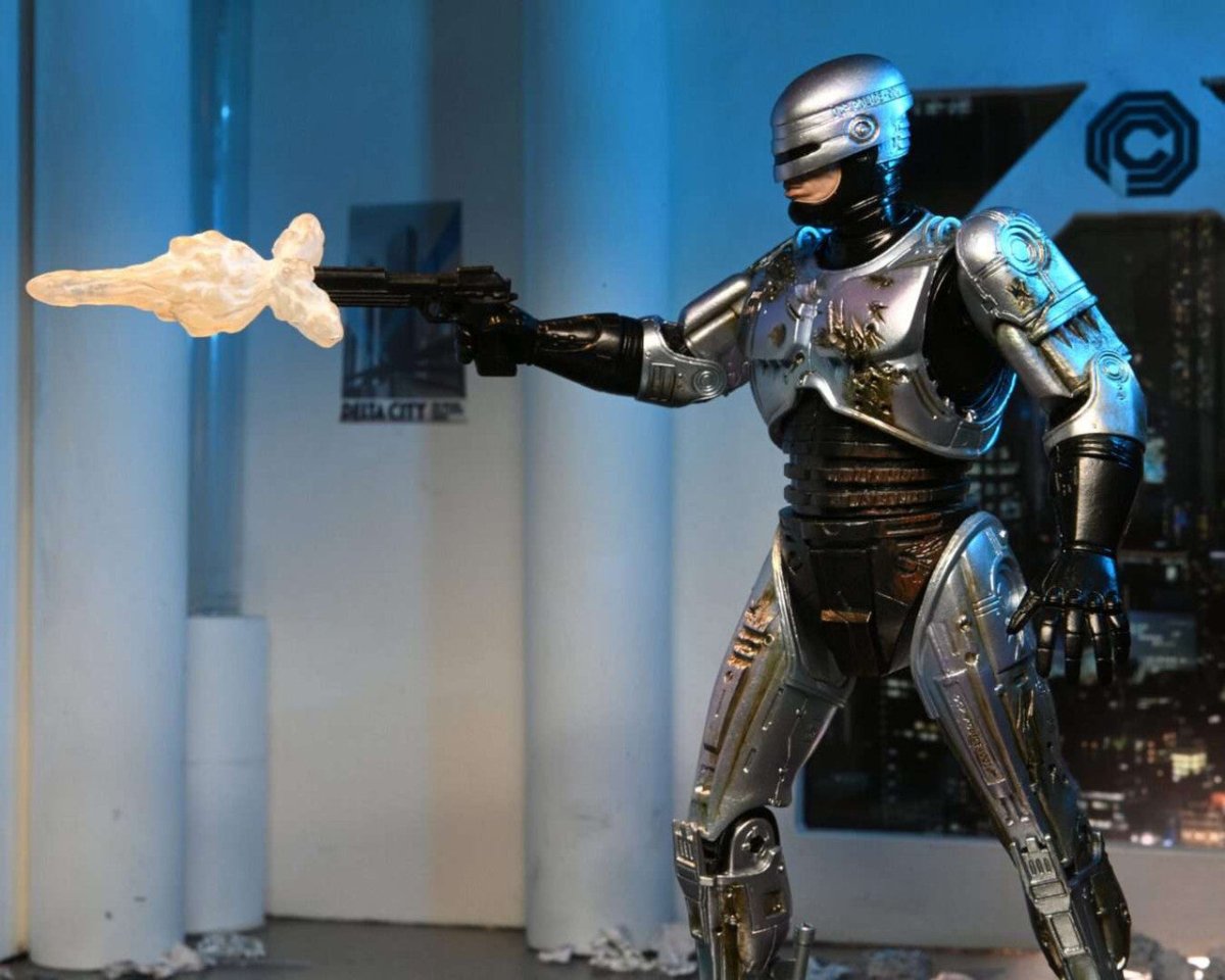 NECA RoboCop: Ultimate Battle Damaged RoboCop W/Chair 7” Scale Action Figure
