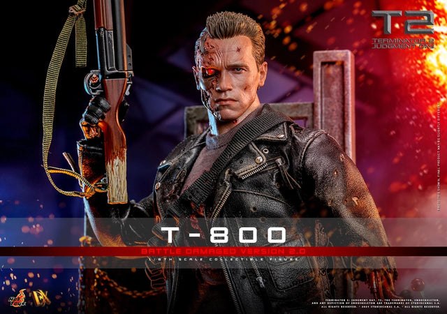 Terminator 2: T - 800 (Battle Damaged Version 2.0) - 1/6 Scale Figure (Pre - Order) - Hot Toys