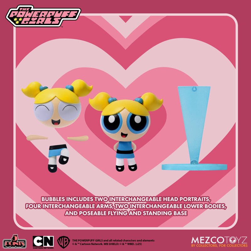 The Powerpuff Girls - 5 Points Figure Set - Mezco Toyz