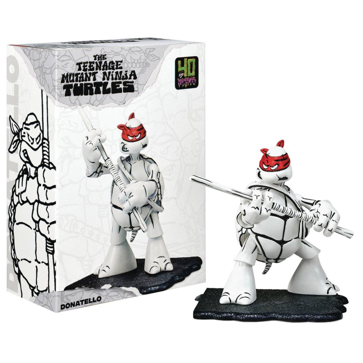 TMNT: Black and White Original Sketch Turtles 40th Anniversary PX - Set of 4 - The Last Toy Store
