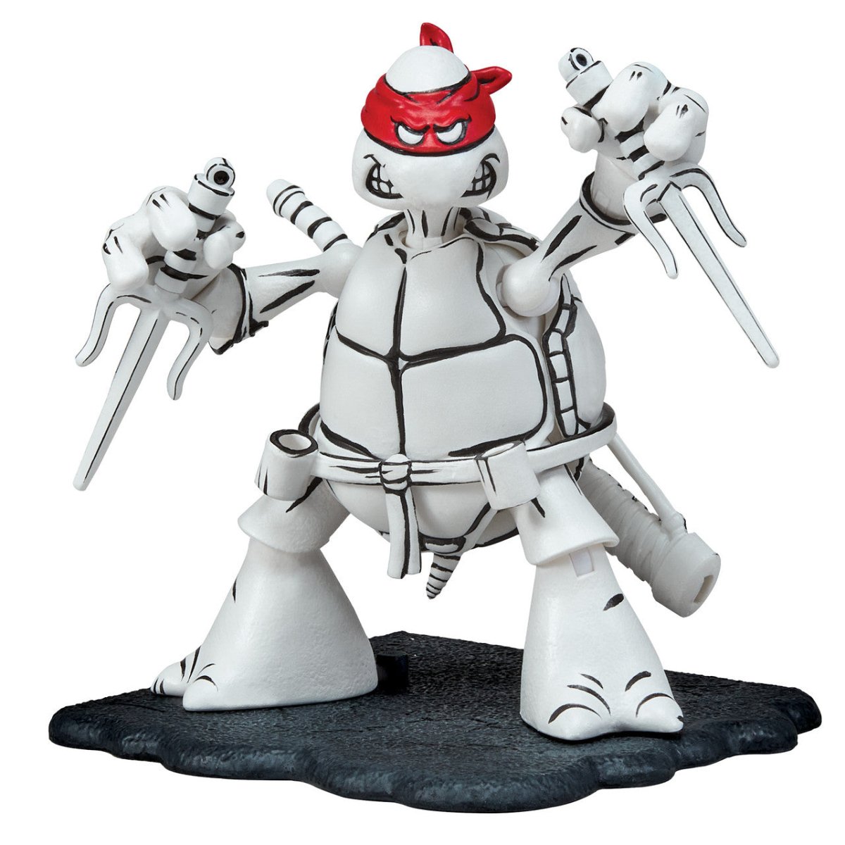 TMNT: Black and White Original Sketch Turtles 40th Anniversary PX - Set of 4 - The Last Toy Store