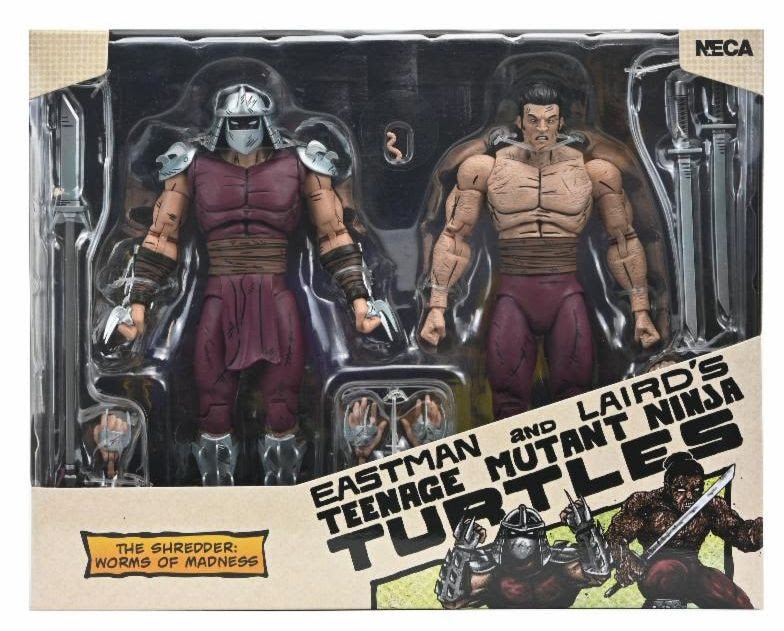 TMNT (Mirage Comics): Worms of Madness Shredder - 7" Scale Figure 2 Pack - NECA