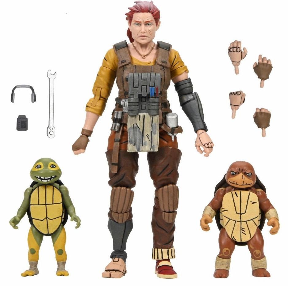 TMNT The Last Ronin (The Lost Years): Grammy April with Baby Yi & Moja - 7" Scale Figures - The Last Toy Store