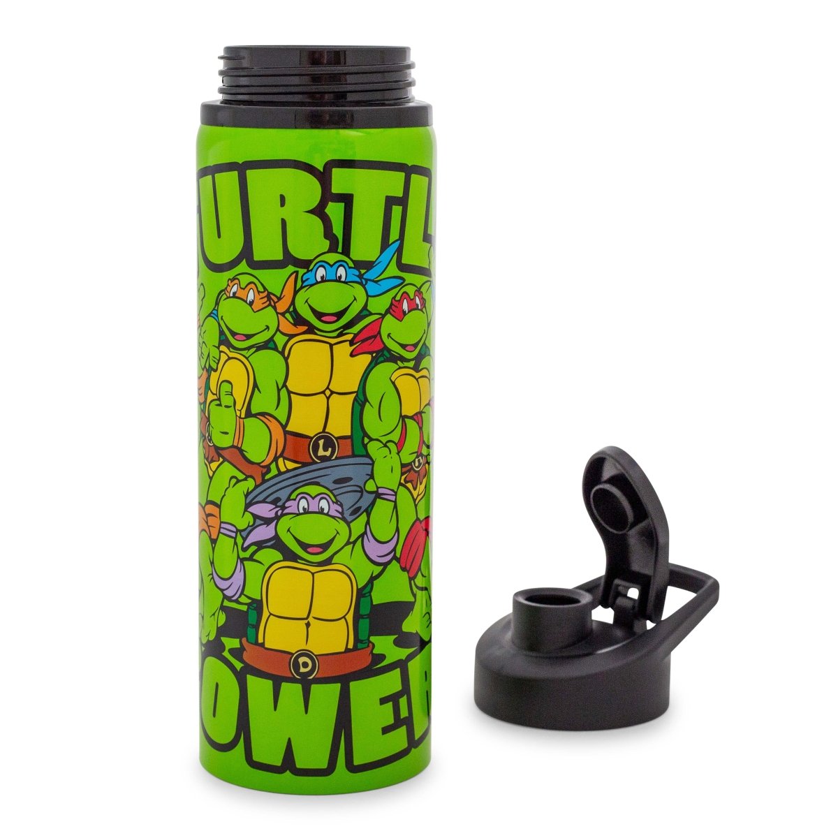 TMNT - Turtle Power 25oz Stainless Steel Water Bottle - Silver Buffalo
