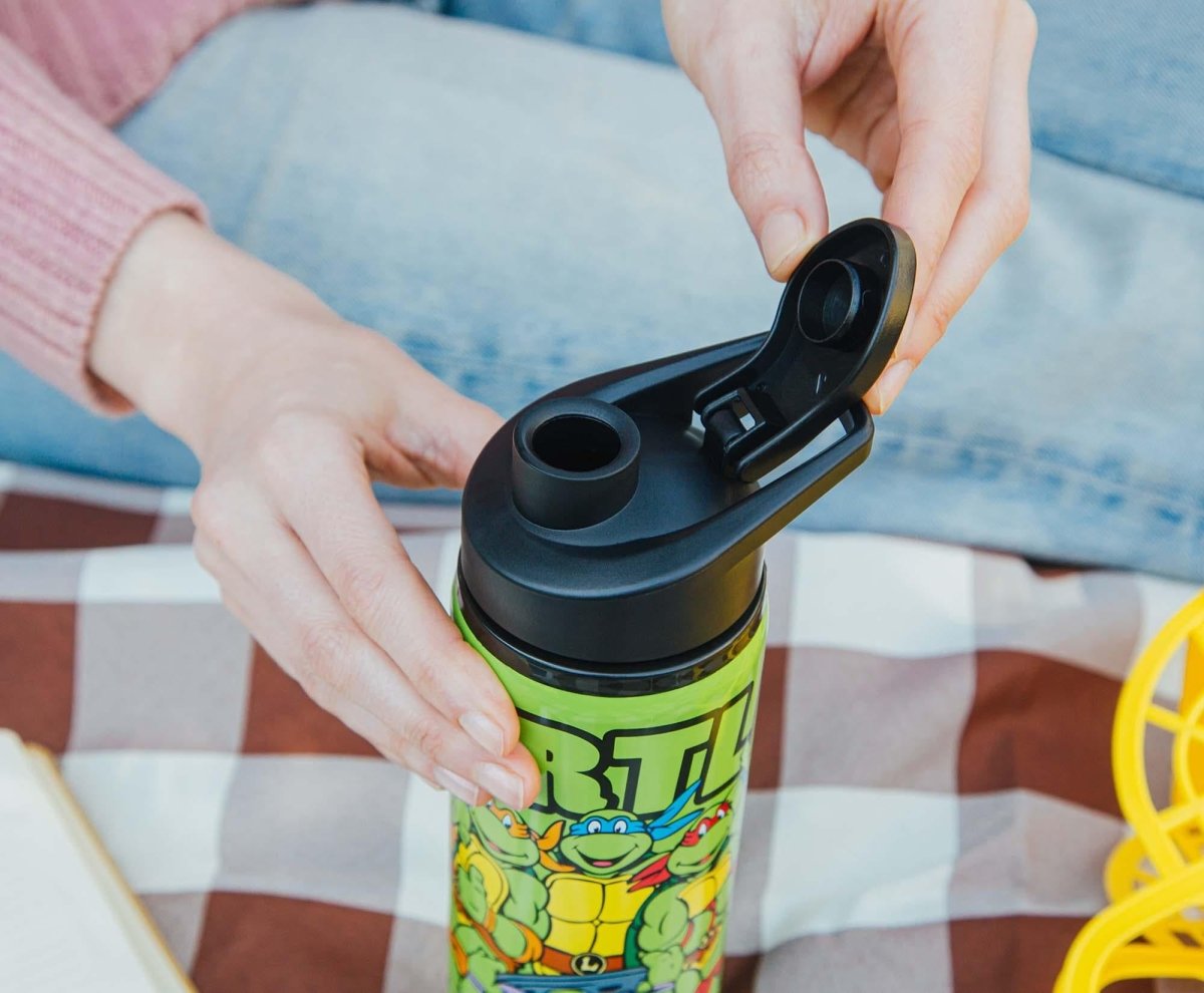 TMNT - Turtle Power 25oz Stainless Steel Water Bottle - Silver Buffalo