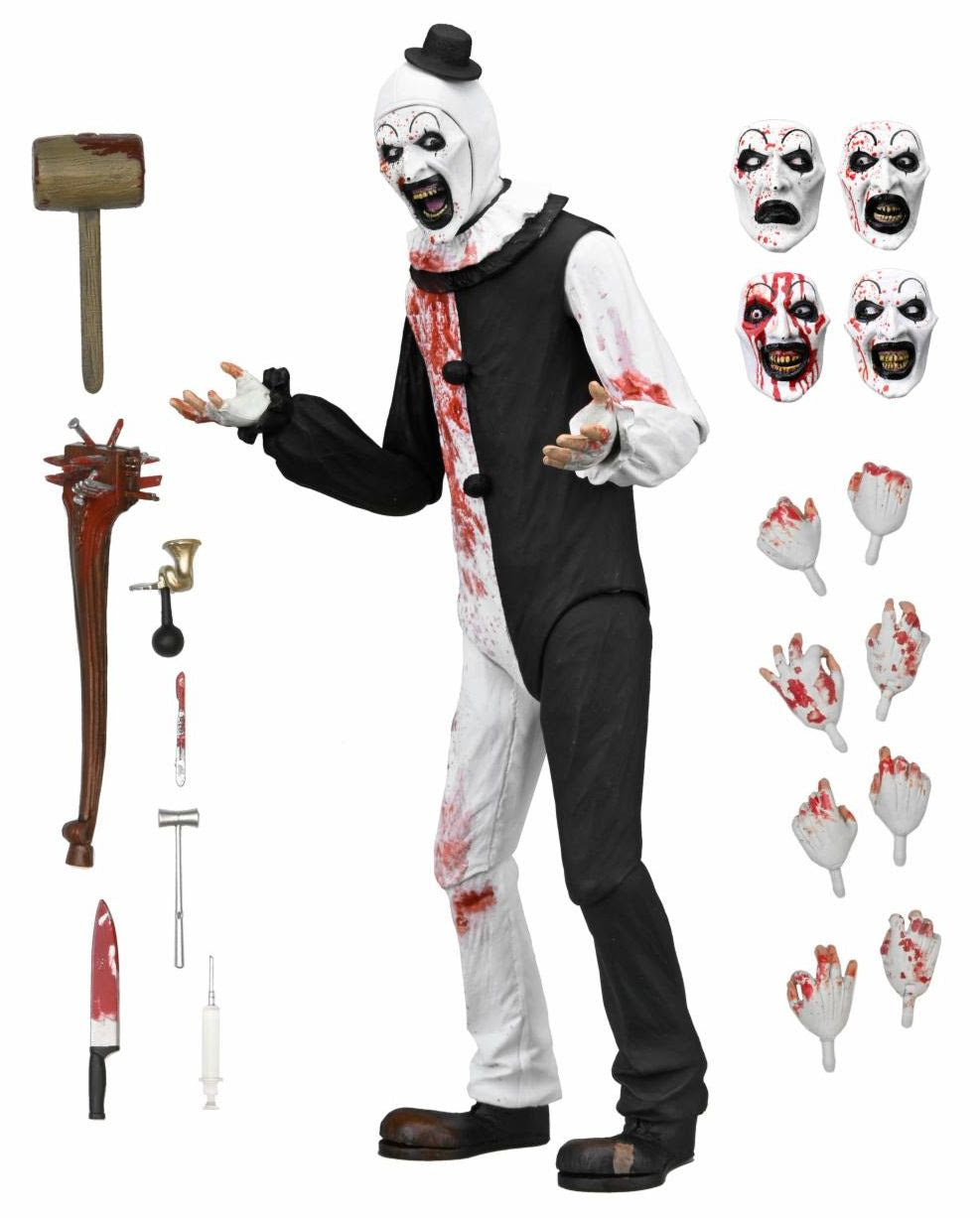 Terrifier 2: Ultimate Blood Spattered Art the Clown - 7" Scale Figure