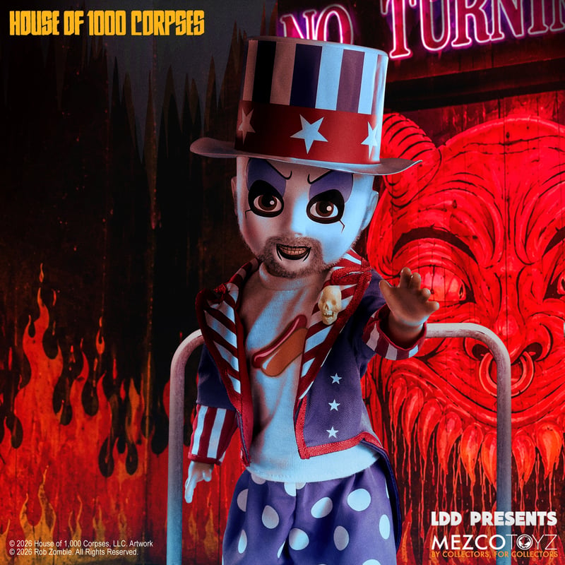 LDD Presents: House of 1000 Corpses - Captain Spaulding - 10" Living Dead Doll (Pre-Order)