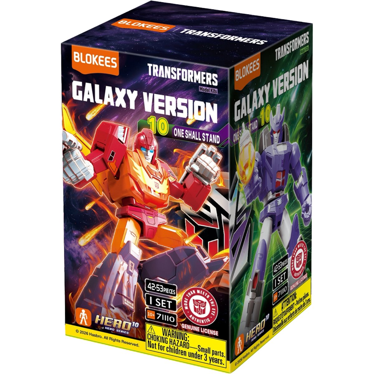 Transformers Galaxy Version 10 Transformers: The Movie 3 Sixshot - Blokees Blind Box Model Kit Case of 9