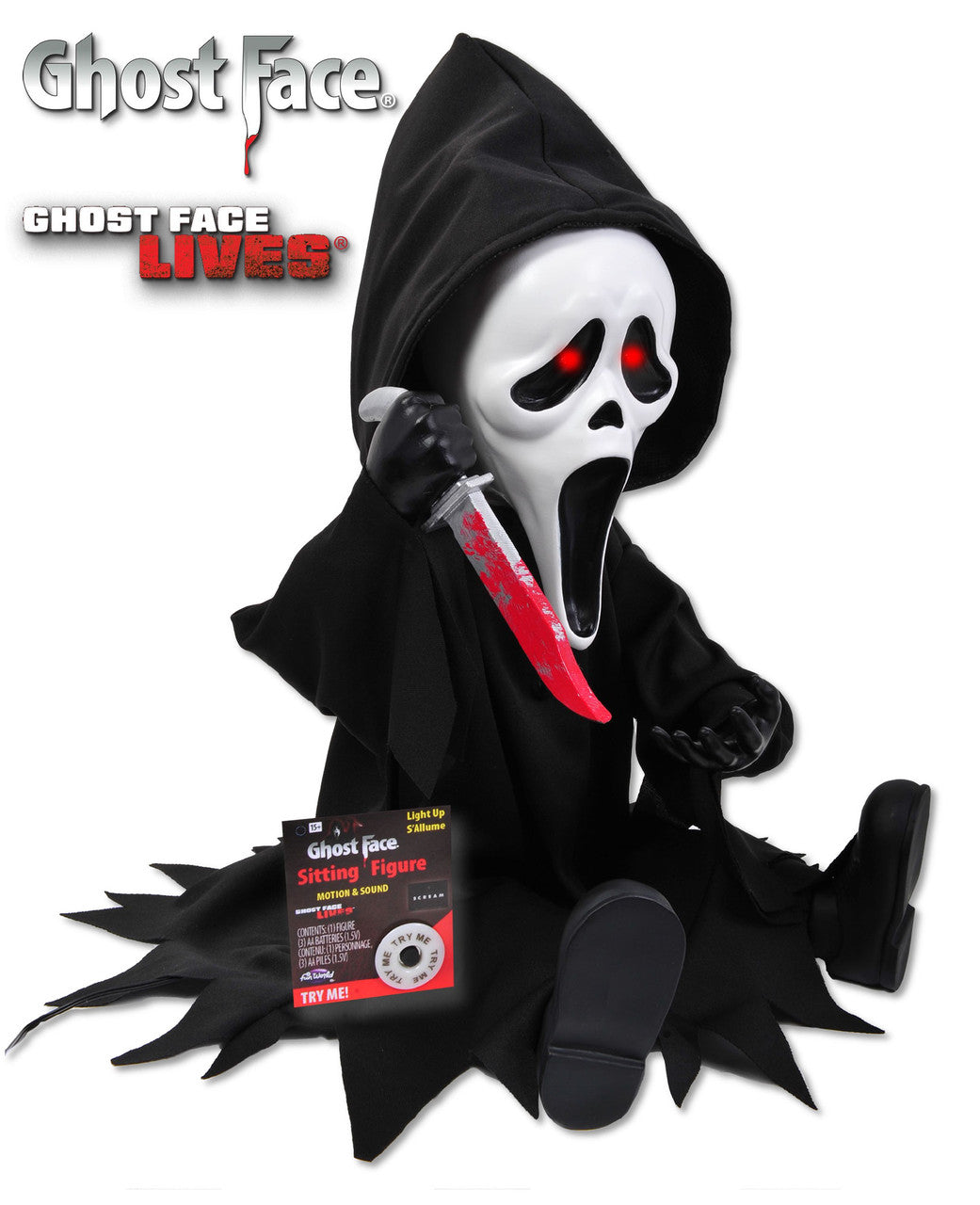 Ghost Face® - 11" Light Up Animated Sitting Figure