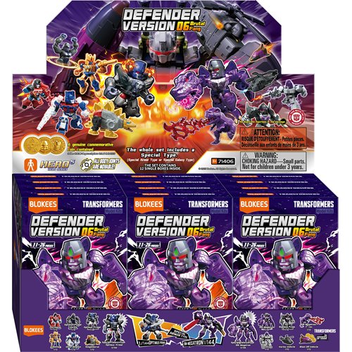 Transformers Defender Version 06 Brutal Fang - Blokees Mini Model Kit Display of 12