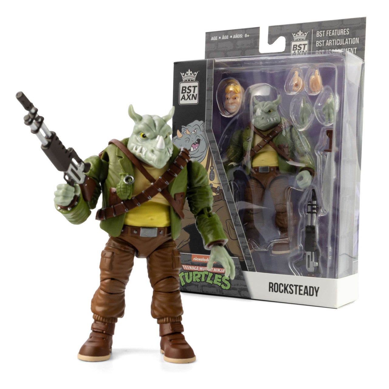 The Loyal Subjects BST AXN TMNT Rocksteady 5" Action Figure