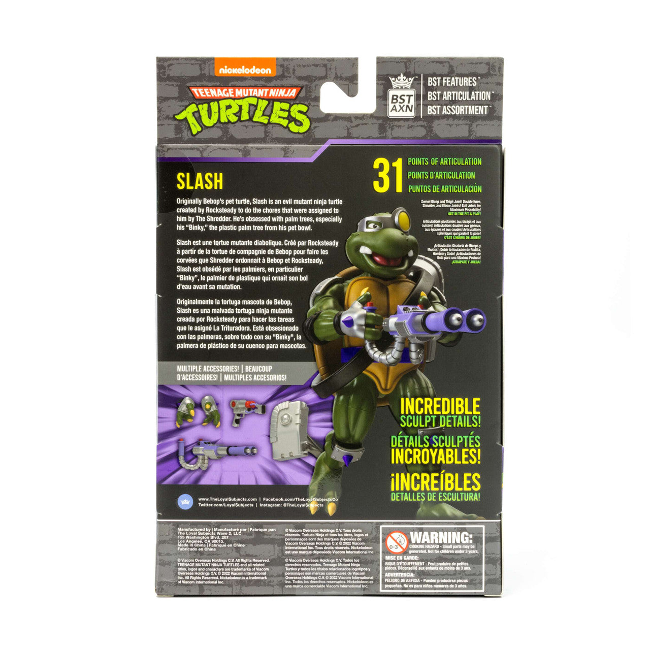 The Loyal Subjects BST AXN TMNT: Slash - 5" Action Figure